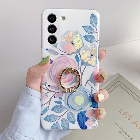 Floral case Samsung Galaxy S21 Galaxy S21 Plus Galaxy S21 Ultra Note 20 Ultra - Picture 1 of 5